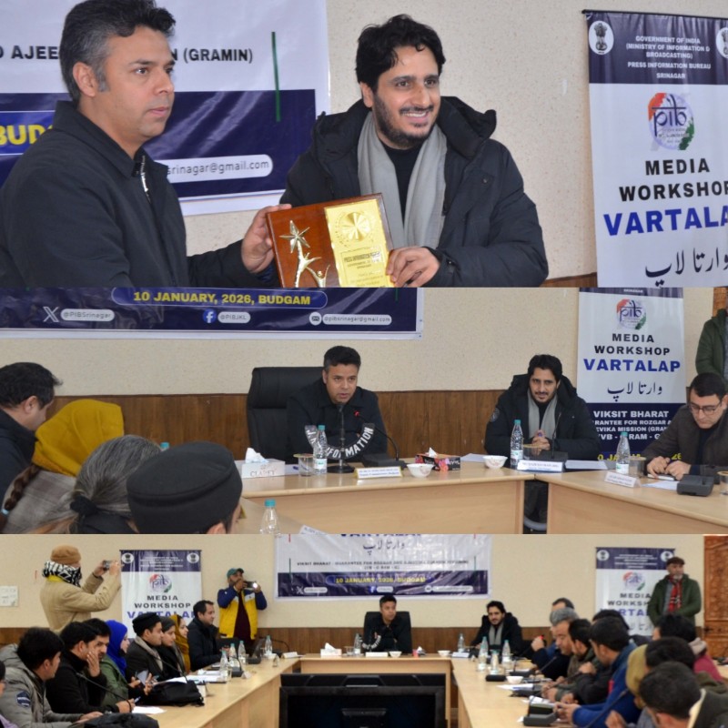 PIB Srinagar Hosts ‘Vartalap’ Media Workshop on Viksit Bharat–GRAMG Act, 2025 in Budgam